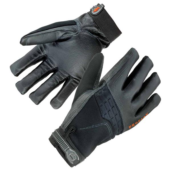 Gloves Anti-Vibration ProFlex 9002 Leather / Neoprene Large Black 1/Pr